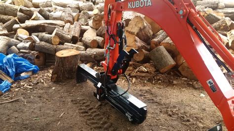 compact excavator log splitter|excavator mounted log splitter.